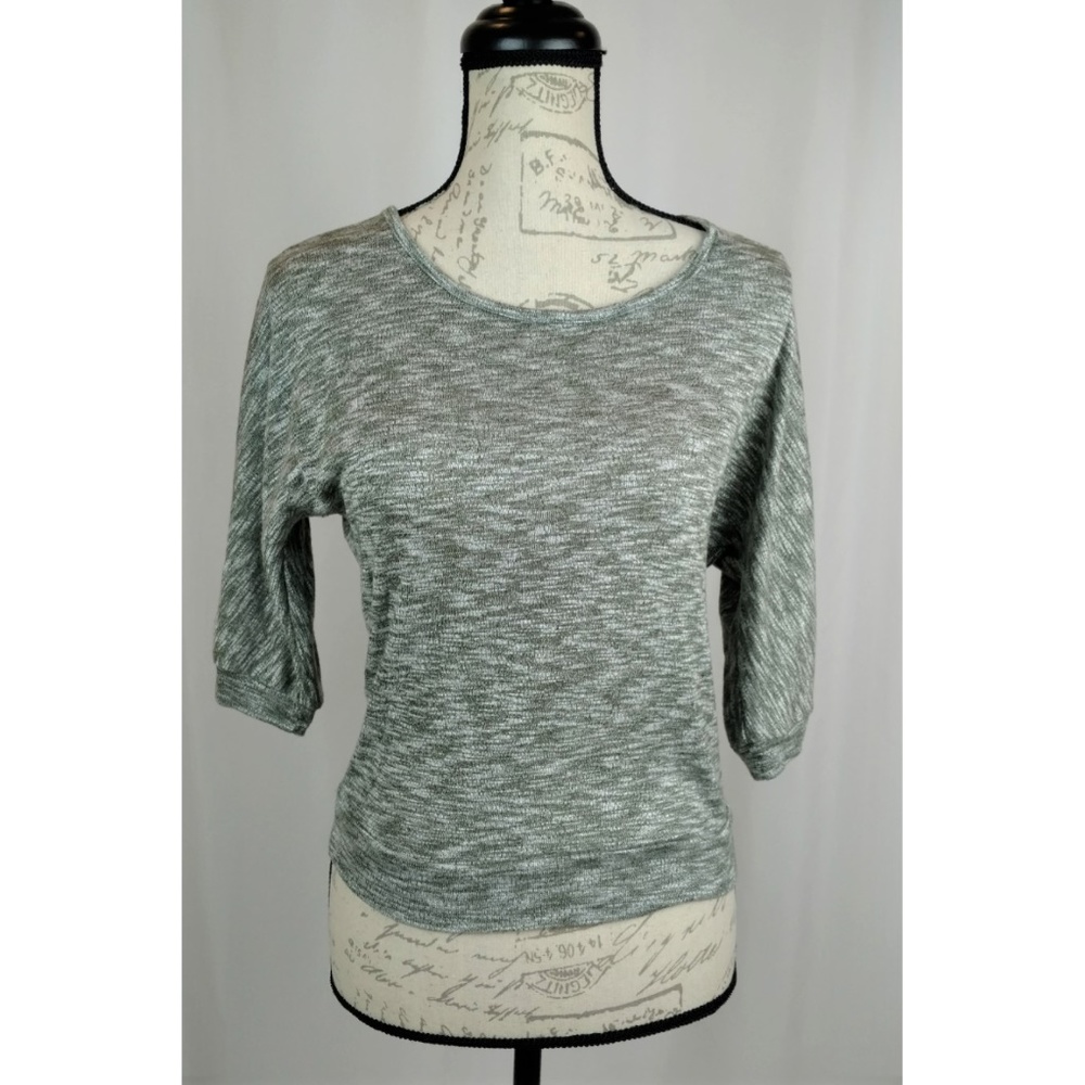 JJ Basics Green Lace Racer Back Sweater Size Small